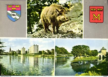 CPA Charleville Mezieres Ardennes Le Sanglier Mezieres Bords de Meuse Charleville Le Vieux Moulin et