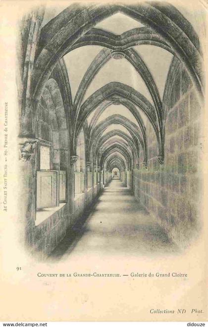 38 - La Grande Chartreuse - intérieur du Couvent de la Grande Chartreuse - Cloitre - CPA - Voir Scans Recto-Verso