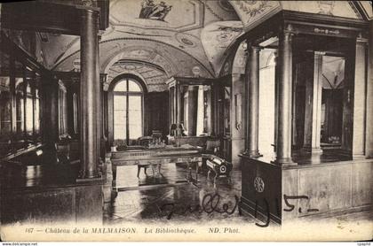 CPA Chateau De La Malmaison La Bibliotheque