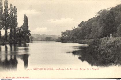 CPA Chateau Gontier barrage de la Rougere