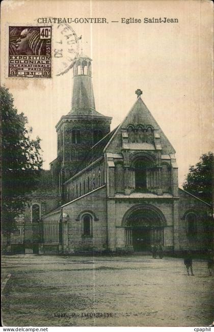 CPA Chateau Gontier Eglise Saint Jean