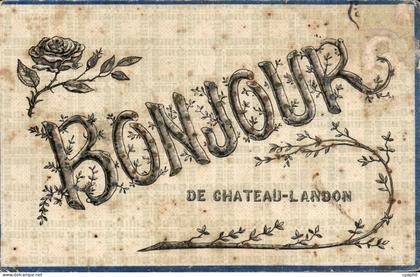 CPA Bonjour de Chateau landon