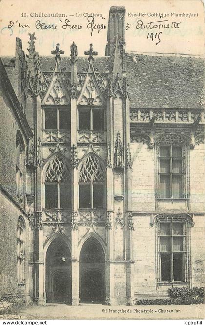 CPA Chateaudun Le Chateau Escallier Gothique Flamboyant