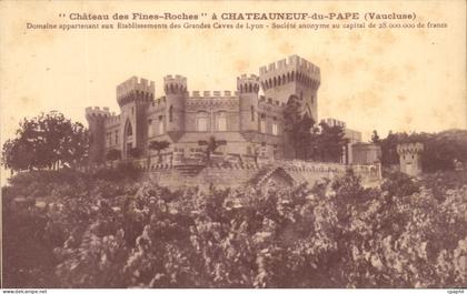 CPA Chateau des Fines Roches a Chateauneuf du Pape Domaine aux Etunlissements des Grandes Caves de Lyon