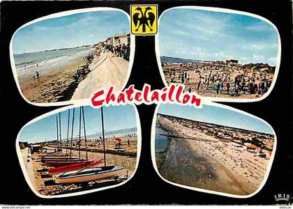 17 - Chatelaillon-Plage - Multivues - Scènes de Plage - Blasons - Flamme Postale - CPM - Voir Scans Recto-Verso