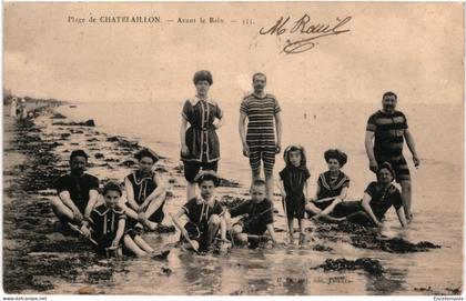 CPA  Carte Postale  France Châtelaillon   Plage Avant le Bain 1906  VM105027ok