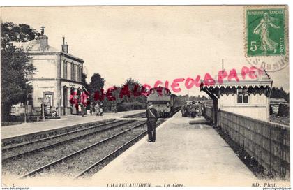 22- CHATELAUDREN - LA GARE  1916