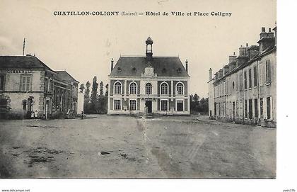 CHATILLON-COLIGNY - Hôtel de Ville et Place Coligny