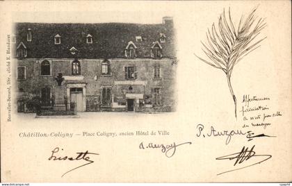 CPA Chatillon Coligny Place Coligny Ancien Hotel De Ville