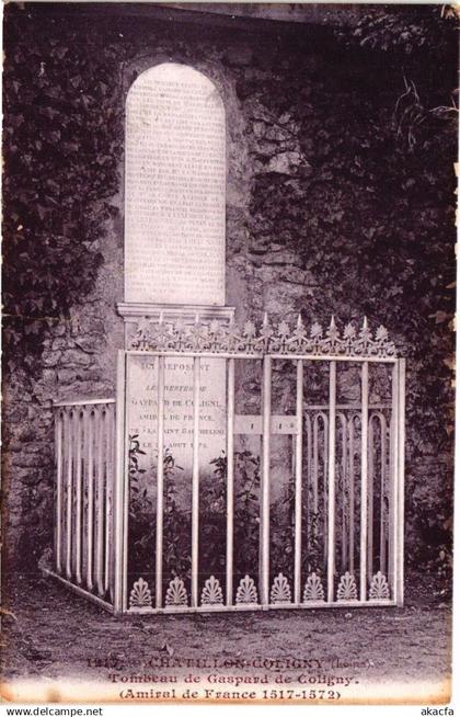 CPA CHATILLON - COLIGNY - Tombeau de Gaspard de COLIGNY (Amiral de... (228485)