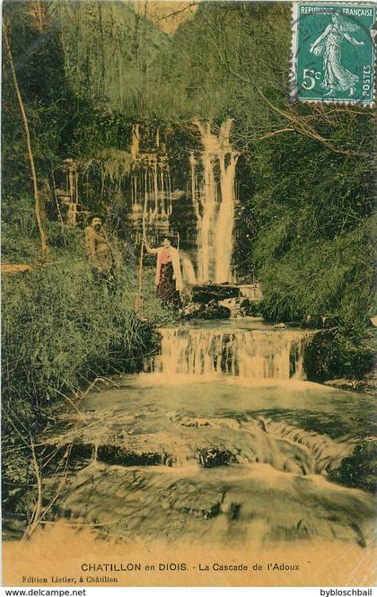 CPA 26 Drôme Châtillon-en-Diois Cascade de l'Adoux