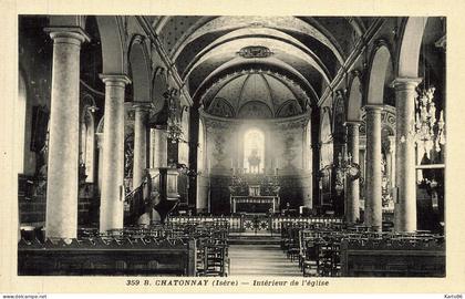 châtonnay * intérieur de l'église du village