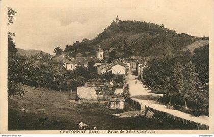 CPA FRANCE 38 " Châtonnay, Route de St Christophe".