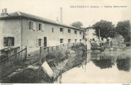 / CPA FRANCE 38 "Chatonnay usine Monrosier"