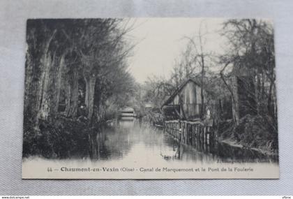 Chaumont en Vexin, canal de Marquemont et le pont de la Foulerie, Oise 60
