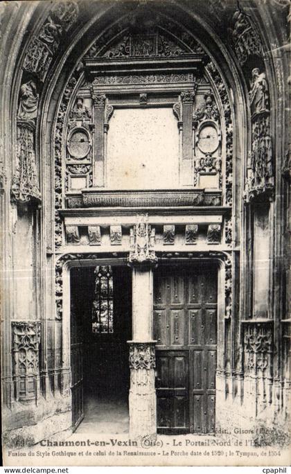 CPA Chaumont en Vexin Le Portail de L Eglise