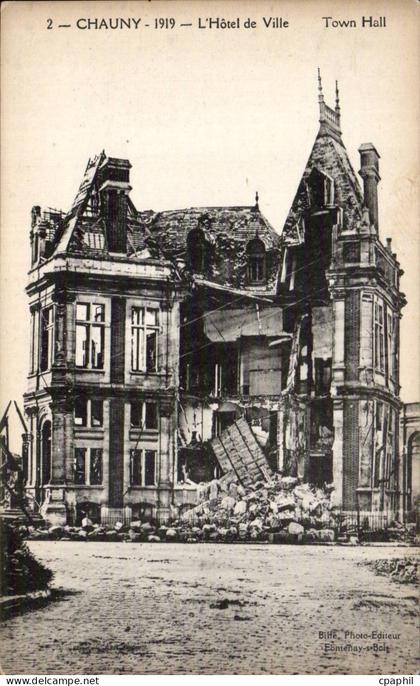 Chauny - L Hotel de Ville - CPA