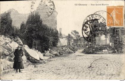 CPA Chauny Rue Saint Martin