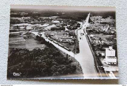 Cpm, Chauny, les écluses, vue aérienne, Aisne 02