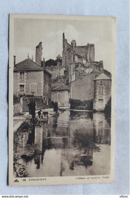 Cpa 1938, Chauvigny, château et bord du Talbat, Vienne 86