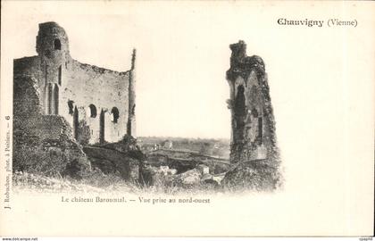 CPA Chauvigny Le chateau baronnial Vue prise du nord ouest