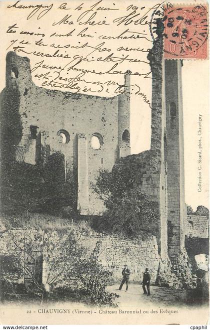 CPA CHAUVIGNY (Vienne)-chateau Baronnial ou des Eveques