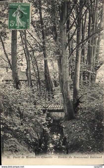 CPA Foret de Meudon Chaville Riviere du Restaurant Barraud