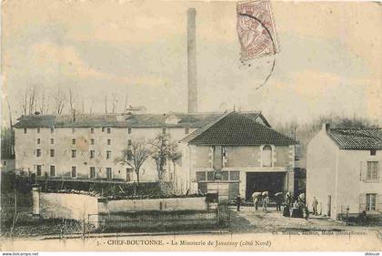 Carte Postale Ancienne - 79 - Chef-boutonne - La minoterie de javarzay côté nord - Animée - Industrie - CPA - Voir Scans