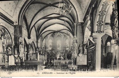CPA Chelles Interieur De I'Eglise