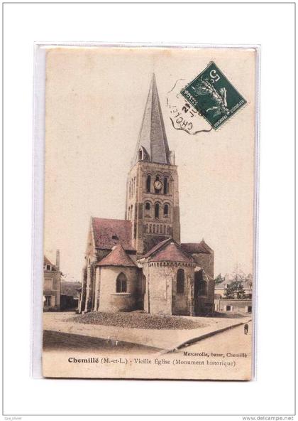 49 CHEMILLE Eglise, Monument Historique, colorisée, ed Mercerolle, 190?