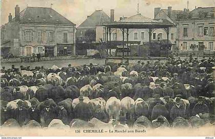 49 - Chemillé - Le Marché aux Boeufs - Animée - CPA - Voir Scans Recto-Verso