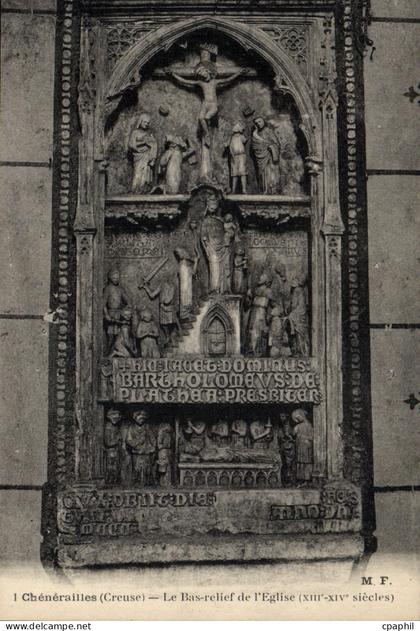 CPA Chenerailles Le Bas Relief De I'Eglise