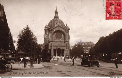 Paris, L` Eglise St. Augustin, 1911 nach Wandsbek / Hamburg versandt