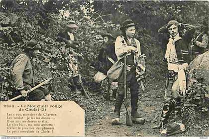 Carte Postale Ancienne - 49 - Cholet - Le Mouchoir rouge de Cholet ( 3 ) - Animée - Etat un coin un peu décollé - CPA -