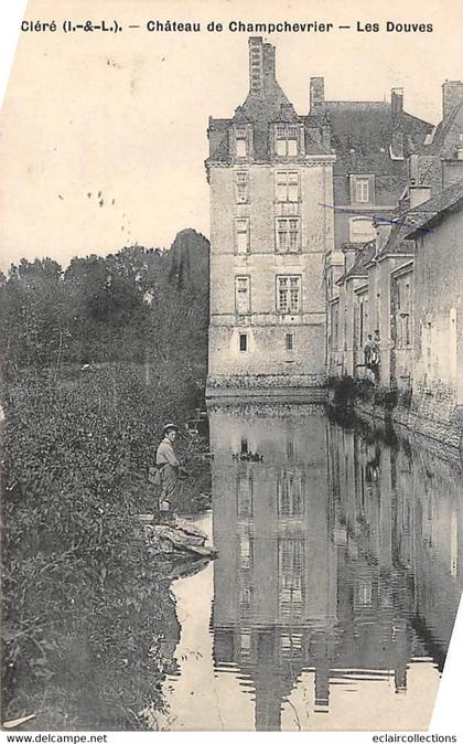 Cléré-les-Pins       37       Château de Champchevrier. Les douves   (voir scan)