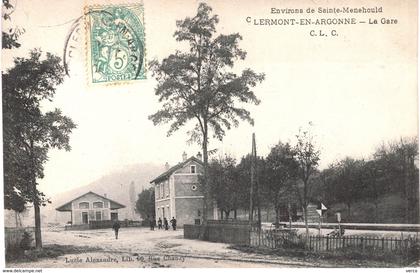 Carte POSTALE Ancienne  de CLERMONT en ARGONNE  - La gare
