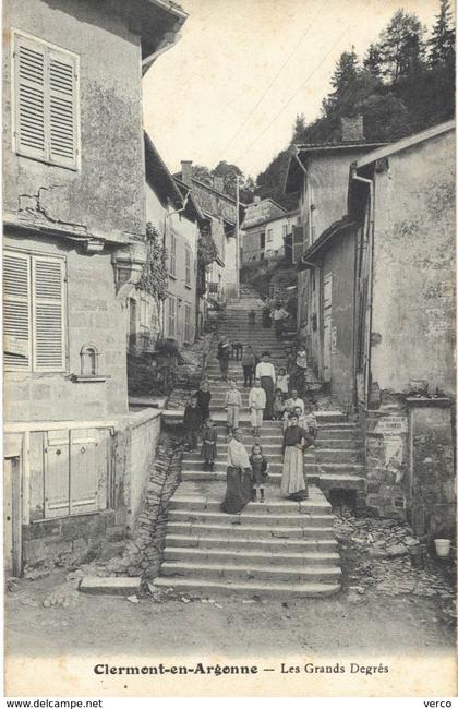 Carte POSTALE Ancienne  de CLERMONT en ARGONNE  - Les Grands degrés