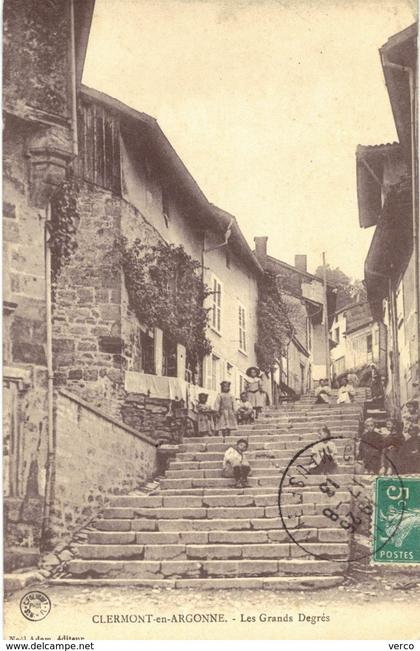 Carte POSTALE Ancienne  de CLERMONT en ARGONNE  - Les Grands degrés