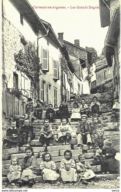 Carte POSTALE Ancienne  de CLERMONT en ARGONNE  - Les Grands degrés