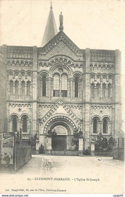 CPA CLERMONT FERRAND-L'EGLISE ST JOSEPH