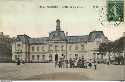 CPA Clichy L Hotel de Ville