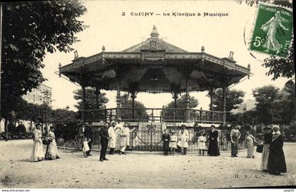 CPA Clichy Le Kiosque a Musique