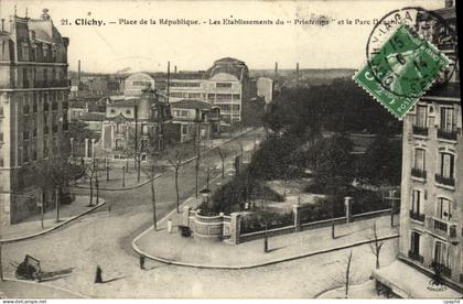 CPA Clichy Place de la Republique