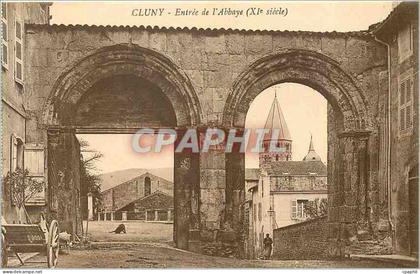 CPA Cluny Entree de l'Abbaye