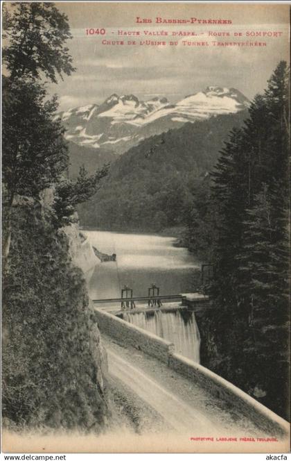 CPA Route de Somport - Chute de l'Usine du Tunnel Transpyreneen (1163454)