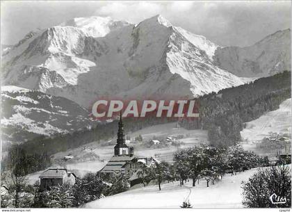 CPM Combloux (Hte Savoie) Sports d'Hiver L'Eglise Face au mont Blanc