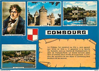 35 - Combourg - Multivues - Blasons - Portrait de Chateaubriand - CPM - Voir Scans Recto-Verso