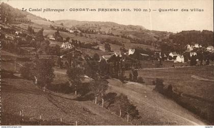 CPA Le Cantal Pittoresque Condat En Feniers Quartier Des Villas