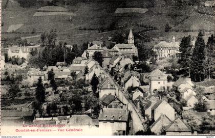 CPA Le Cantal Pittoresque Condat En Feniers Vue Generale