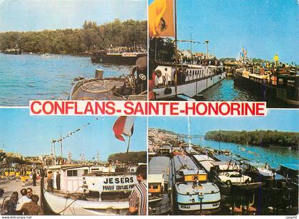 CPA Conflans Sainte Honorine Yvelines La Fete des Bateliers Bateaux